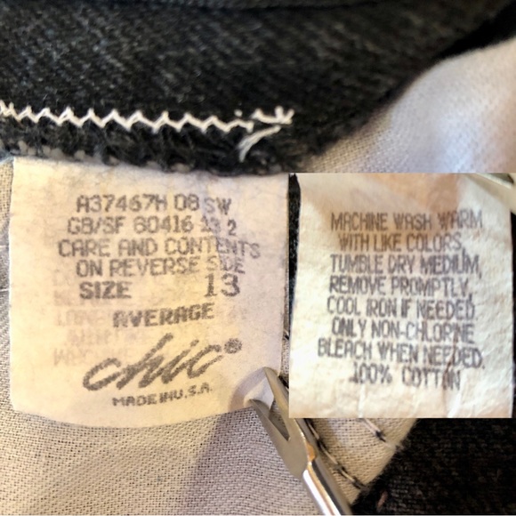 80’s Chic Jeans Ultra High-Rise Tapered Leg Black (28) - Picture 5 of 17